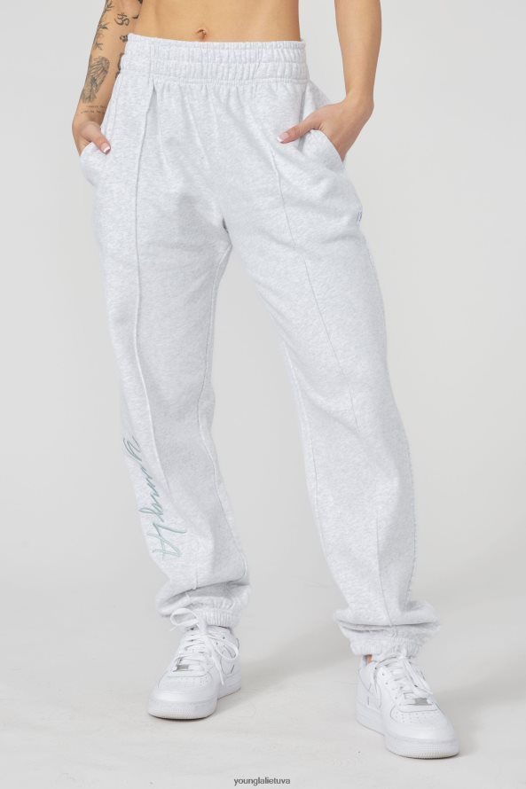 moterys viržių balta w202 script joggers 2.0 YoungLA apranga 2JR0N01132