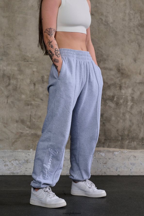 moterys viržių pilka w202 script joggers 2.0 YoungLA apranga 2JR0N01131
