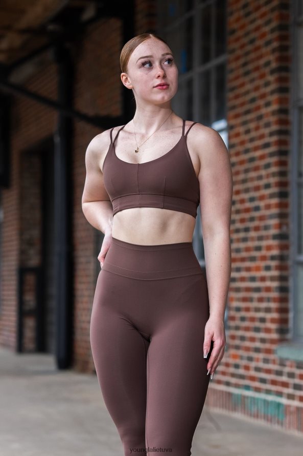 moterys pieniškas šokoladas w319 - asana sportinė liemenėlė YoungLA apranga 2JR0N01019