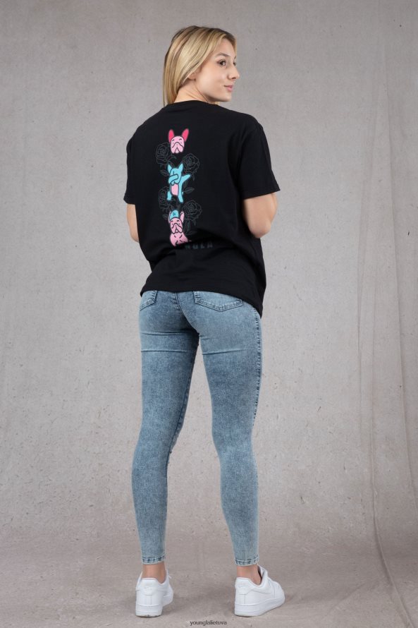 moterys baltas w417 iggy oversized marškinėliai YoungLA apranga 2JR0N01059