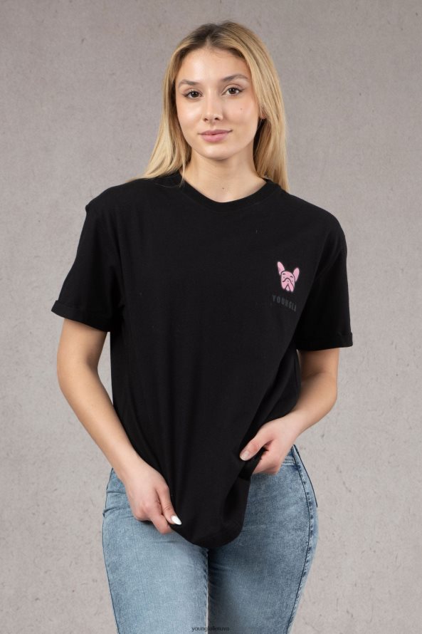 moterys baltas w417 iggy oversized marškinėliai YoungLA apranga 2JR0N01059