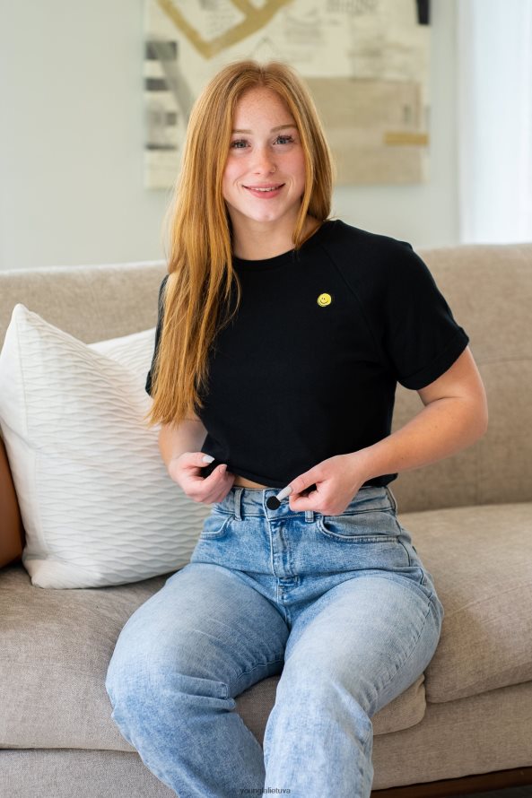 moterys dulkėta rausva w411 Raglan apkarpytas marškinėliai YoungLA apranga 2JR0N01052