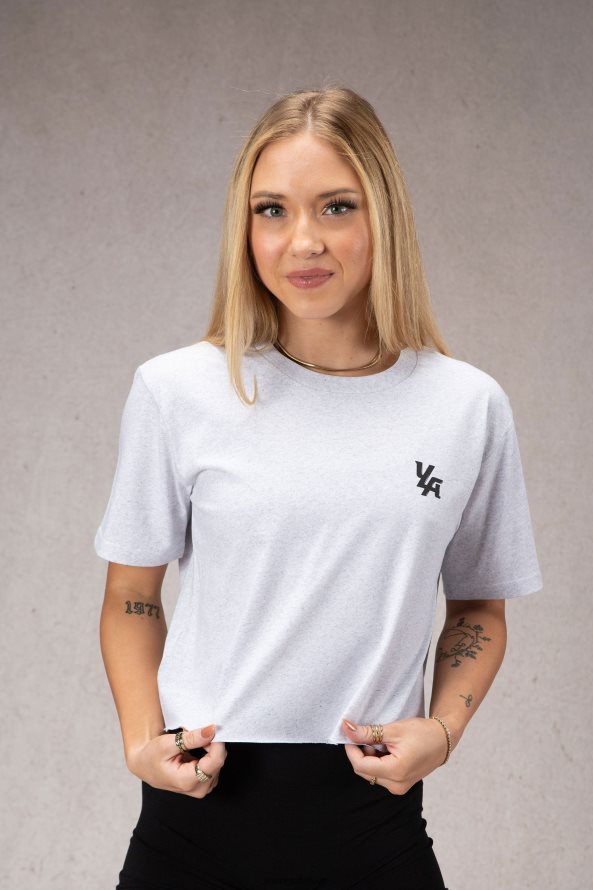 moterys viržių balta w421 trippy oversized marškinėliai YoungLA apranga 2JR0N01079