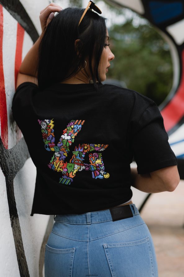moterys viržių balta w421 trippy oversized marškinėliai YoungLA apranga 2JR0N01079