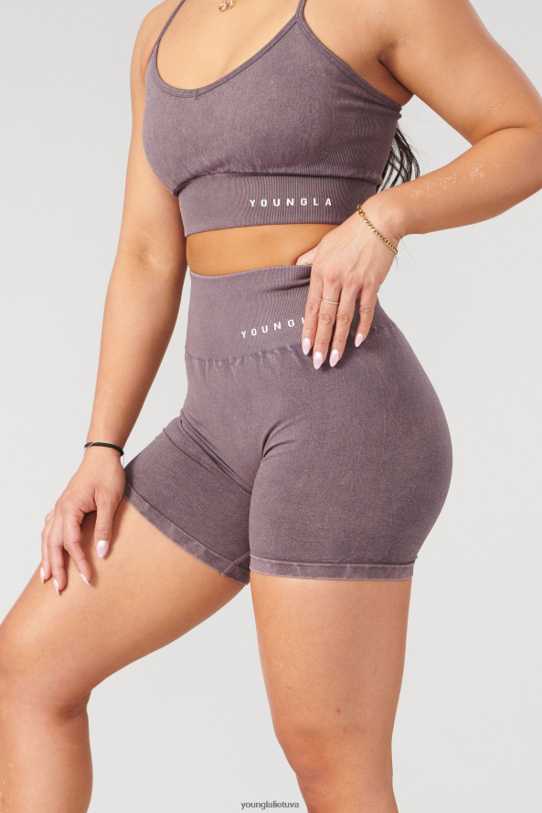 moterys slyvų triufelis w111 carbon scrunch šortai YoungLA apranga 2JR0N01112