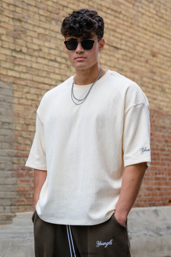 vyrų beveik baltas 421 velvetas supersized trišakiai YoungLA apranga 2JR0N0170