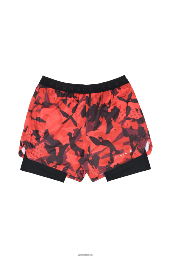 vyrų raudonas kaminas 138 trilogijos Camo kompresiniai šortai YoungLA apranga 2JR0N0725